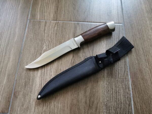 Ловен нож с дървена дръжка. Нож за Оцеляване. Подарък за Мъж Ножове, Мечове ловен нож