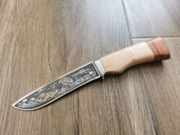 Ловен Нож с Гравирано Острие Орел. Подарък за Мъж Лов и Риболов ловен нож 4