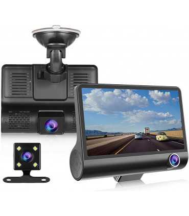 Видеорегистратор за кола с 3 камери и 4“ екран Видеорегистратори dvr