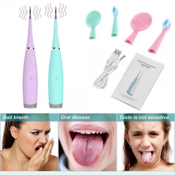 Ултразвуков Уред за Почистване на Зъби, Четка 3 в 1 Здраве и Красота waterpik зъбен душ