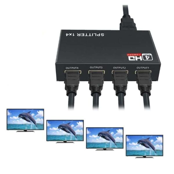 FULL HD сплитер с 4 HDMI изхода, EDID стандарт, 3D графики за филми Дом И Градина hdmi сплитер 2