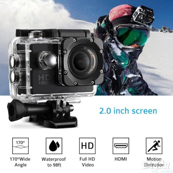 Екшън камера 1080p, Водоустойчива Други евтина екшън камера 7