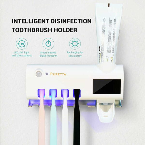 Соларен диспенсър за паста за зъби с UV стерилизатор Здраве и Красота uv стерилизатор за четки за зъби