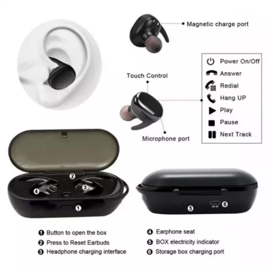 Безжични слушалки за телефон Y30 Аксесоари за Телефони wireless слушалки 2