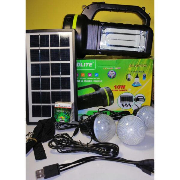 Мобилна соларна система. Соларен панел, акумулаторна батерия, фенер, тонколона Соларни Лампи мини соларна система 2