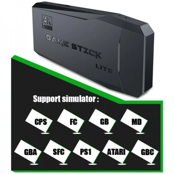 Безжична ретро конзола GAME STICK 4K HDMI Игрови конзоли детски телевизионни игри с джойстик 3
