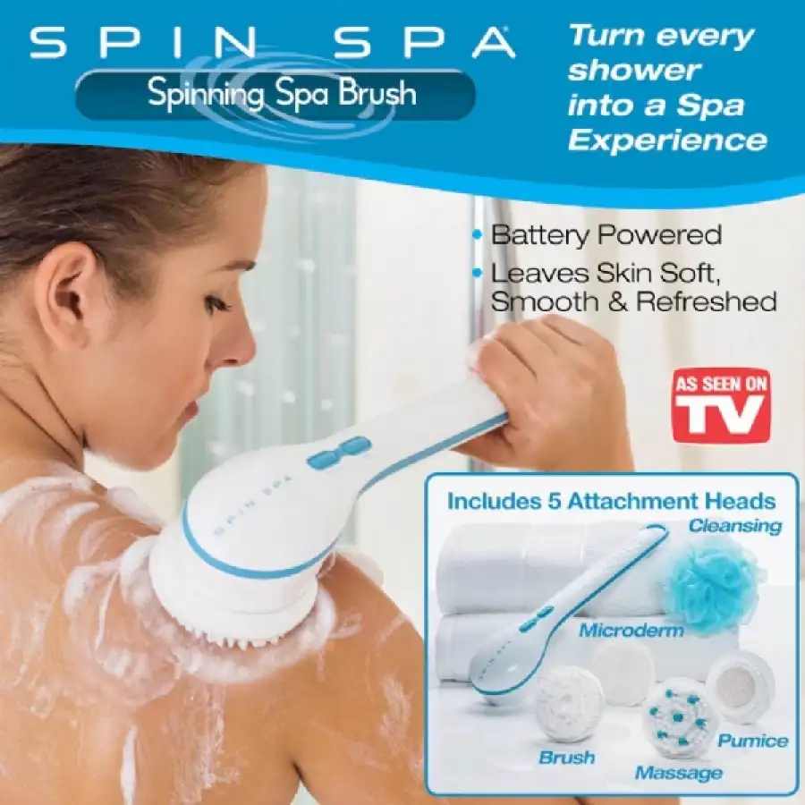 Електрическа въртяща се душ четка Spin Spa Дом И Градина Електрическа въртяща се душ четка Spin Spa 4 Електрическа въртяща се душ четка Spin Spa Дом И Градина 4