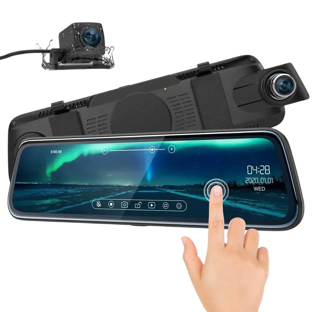 Видеорегистратор Огледало за обратно виждане с 2 камери DVR FULL HD Видеорегистратор Огледало за обратно виждане с 2 камери DVR FULL HD